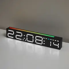 GENERICO - Reloj Digital LED Pantalla Grande Alarma Musica Movimiento Escritorio Dormitorio