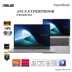 ASUS - EXPERTBOOK PM1503CDA RYZEN 5-7535HS 8GB DDR5 512GB SSD AMD RADEON 15.6 FHD 3CLL 63WH