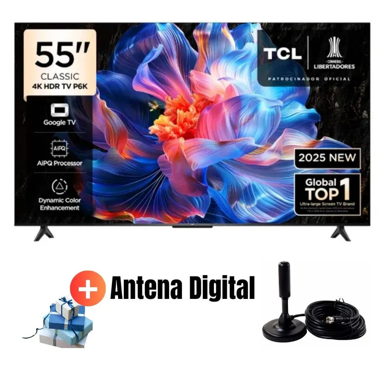 Televisor 55'' UHD 4K Google TV 55P6K 2025 + Ant