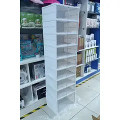 GENERICO - MUEBLE ZAPATERO DE PLASTICO PLEGABLE 9 NIVELES