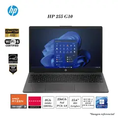 HP - LAPTOP 255 G10 RYZEN 3-7320U 8GB DRR4 256GB SSD AMD RADEON GRAPHICS 15.6 HD FD