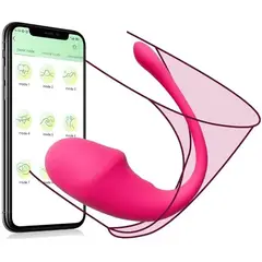 OEM - Vibrador Inalámbrico Bluetooth con App para Mujer - Control Remoto Distancia Rosa Recargable