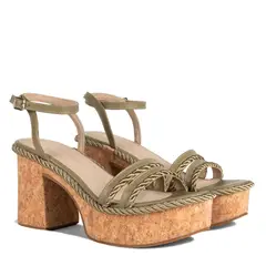 ALMUDENA MILIANI - CALZADO DAMA CUERO SEYLA VERDE OLIVO