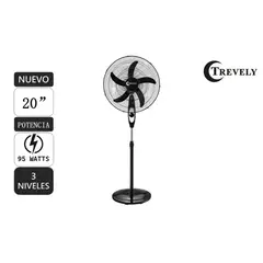TREVELY - Ventilador de pie 20 VT-2080 - negro - 95W