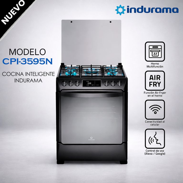 CPI-3595N - Cocina 5 Quemadores Smart Black Steel