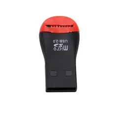 GENERICO - Lector Tarjeta De Memoria Micro SD USB 2.0 Universal Color Negro