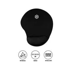 S&T - Mouse Pad Ergonómico Con Descansador MPB-01 Negro