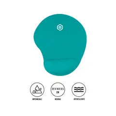 S&T - Mouse Pad Ergonómico Con Descansador MPB-01 Turquesa