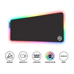 S&T - MousePad con iluminacion RGB talla XL USB Negra