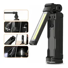 OEM - Linterna De Trabajo Cob 800 Lúmenes Recargable Usb Tipo C Blanco Negro