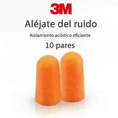GENERICO - Tapon Para Oidos Con Reduccion De Ruido x 10 pares