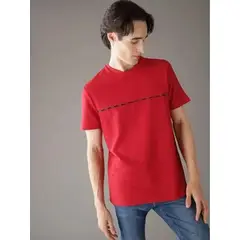 CALVIN KLEIN - CAMISETA SS ANGLED LOGO PIPING PIQUE TE