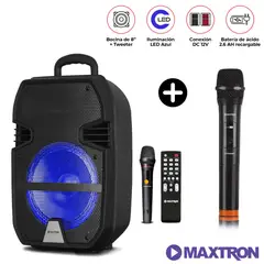 MAXTRON - Parlante Bluetooth Libidum MX321VB con 2 Micrófono Inalámbrico