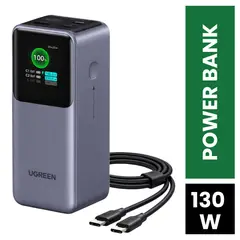 UGREEN - Power Bank 3 Puertos 20000 mAh 130W Pantalla Digital Para iPhone 17 iPad Air AirPods Pro