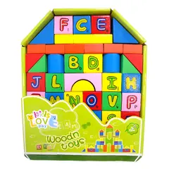 GENERICO - Mochila Bloques de Madera Montessori con Números