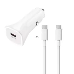 GENERICO - Cargador samsung para auto 20w con cable c