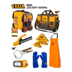 INGCO TOOLS - KIT MÁQUINA DE SOLDAR INGCO 160A + 8 PIEZAS SOLDADOR COS23095