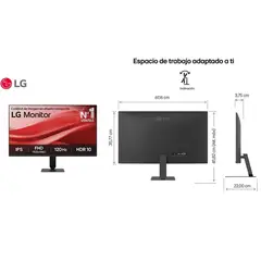 LG - Monitor 27 FHD/IPS/120Hz/HDMI/VGA/Headphone-out