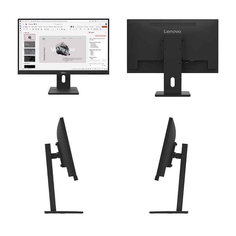 Monitor ThinkVision E22-40, 21.5" 1920x1080 WLED IPS, HDMI/DP/VGA Color Raven Black