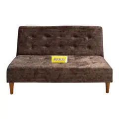 TEMEL - Sofá Cama Modelo Futón 1.50 m color Chocolate -