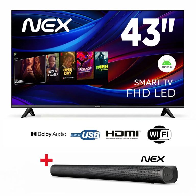Televisor LED 43 Full TVLED43S HD Smart TV Android + Soundbar