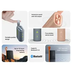 XIAOMI - Parlante Inalámbrico Sound Pocket Gris Portátil