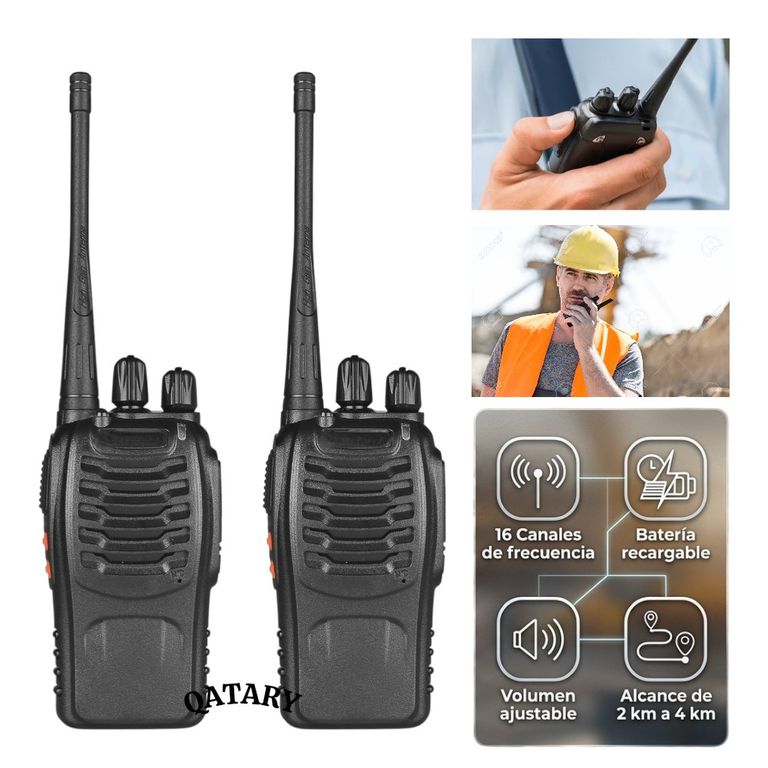 Pack 2 Radios de Comunicación 888S - Alcance 5KM para Seguridad, Eventos y Logística