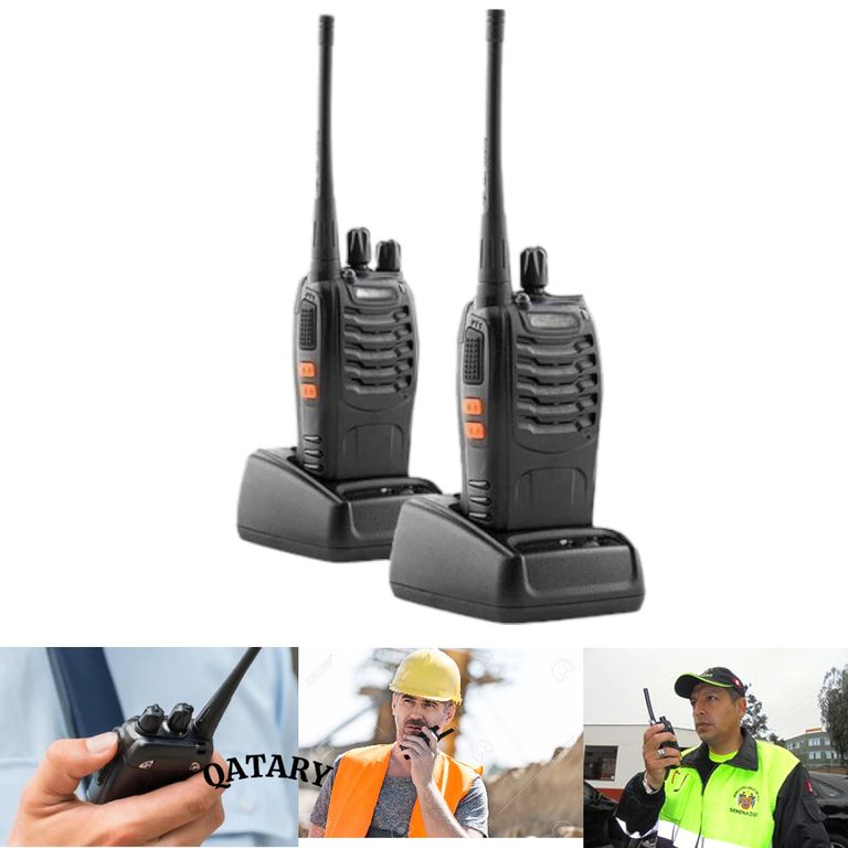 2 Walkie Talkies Profesionales 888S - 16 Canales con Reducción de Ruido y Batería Litio