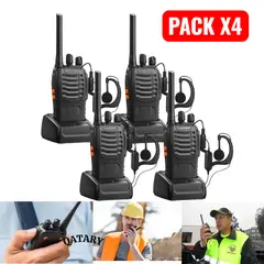 OEM - Pack 4 Radios de Comunicación 888S - Alcance 5KM para Seguridad, Eventos y Logística