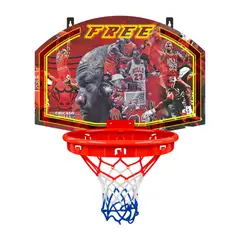 GENERICO - TABLERO DE BÁSQUET MADERA MÁS ARO GRUESO Y RED/ RECREATIVO