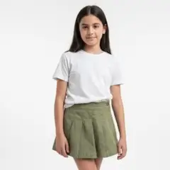 GENERICO - Falda Short Verde Drill Niña Algodón Angela Kids