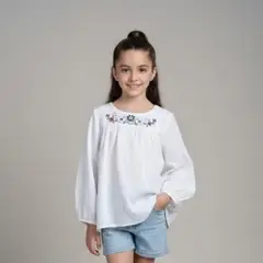 GENERICO - Blusa Niña Bordado Nanzu Algodón Angela Kids