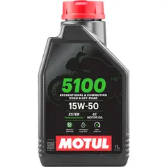 MOTUL - Aceite de Motor Motocicleta 4T 5100 Semisintetico 15W-50 1LT