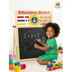 GENERICO - Pizarra multifuncion doble cara magnetica didactico