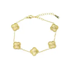 GENERICO - Pulsera 5 Treboles Dorado
