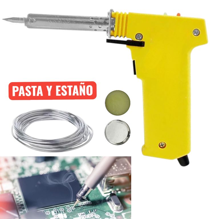 Set de Reparación Electrónica Cautín Pistola 80W y Accesorios