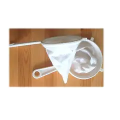 GENERICO - Colador Franela De Tela Blanca De 22 Cm Largo x 3 und