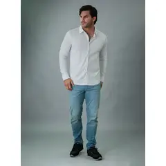 CALVIN KLEIN - CAMISA LS INTERLOCK KNIT SHIRT CK