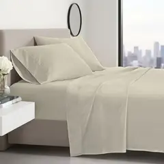 GENERICO - JUEGO DE SABANAS ALGODON PERU PIMA PLUS SIZE - N1