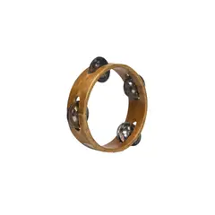 GENERICO - Pandereta De Madera Chica 4 Chapas