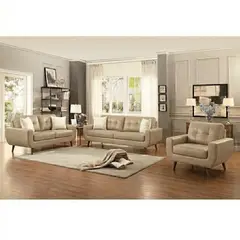 ALTO HOGAR - Juego de Sala 3 2 1 Karime Tapiz Cuero - Pranna