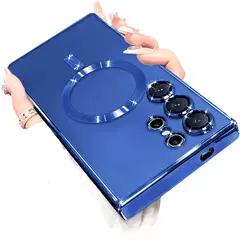 GENERICO - Case Samsung Galaxy S25 Ultra Protector Camara Transparente Magnetico Azul