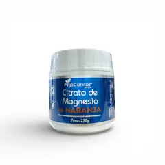 GENERICO - Citrato de Magnesio Sabor Naranja 250 g Fitocenter – Suplemento Mineral en Polvo