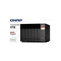 QNAP - TS-673A NAS 0TB - Almacenamiento Multi-Bahía 6 Bays, 8GB RAM, Ideal para Hogar y Ofic