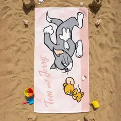 GENERICO - Toalla para Playa Gato y Ratón Persecución 140x70cm