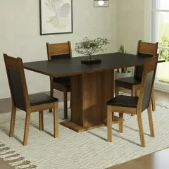 MADESA - Juego de Comedor Elisa con 4 Sillas