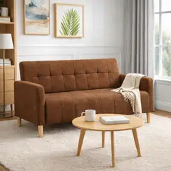 ARTSOFA - Sofá Dos Cuerpos Aurora Marrón Antifluido + Obsequio