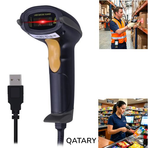 Escáner de Código de Barras Láser USB Plug & Play - Alta Velocidad y Precisión