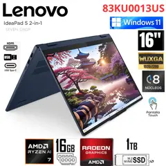 LENOVO - Laptop IDEAPAD 5 2-EN-1 16AKP10 RYZEN AI 7 350 16GB RAM 1TB 16" WUXGA -83KU0013US