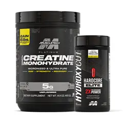 MUSCLETECH - Creatina - Creatina Platinum 400 g + Hydroxycut Hardcore Elite 100 Caps